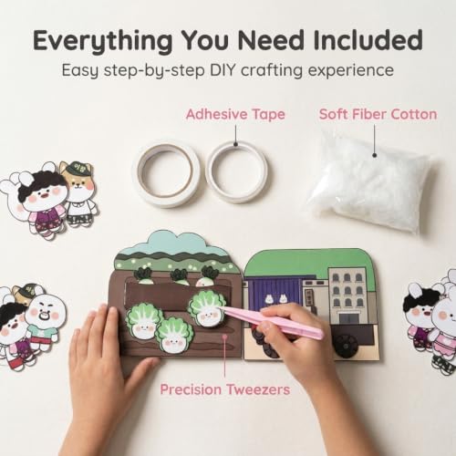 Image of PATPAT 6Pcs DIY Paper Quiet Book, Cartoon Food-Theme Scene Activity Book