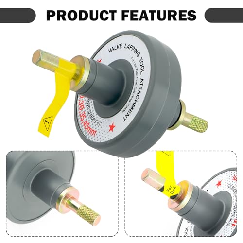 Image of Salior Valve Lapping Tool Kit with 5 Suction Cup Adapters,Durable Valve Lapping Kit with Maximum Working Ranges of 1000rpm to 1250rpm,Valve Grinding Tool for Valve Maintenance Repair Tool