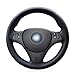 Shining wheat Cucire a mano Nero In Pelle Artificiale Auto Volante Copre Wrap per M Sport M3 E90 E91 E92 E93 E87 E81 E82 E88 X1 E84