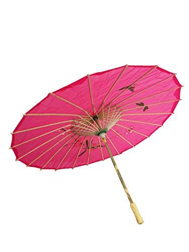 Image of BookMyCostume Pink Umbrella Japanese Kimono Dance Kids & Adults Costume Accessory Free Size