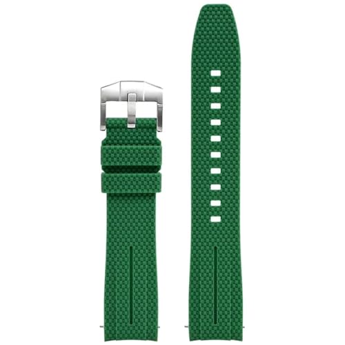 KAPPDE Correa de reloj universal de 20 mm para hombres y mujeres, correa de goma de liberación rápida, correas de reloj de extremo curvado, 20mm, Ágata
