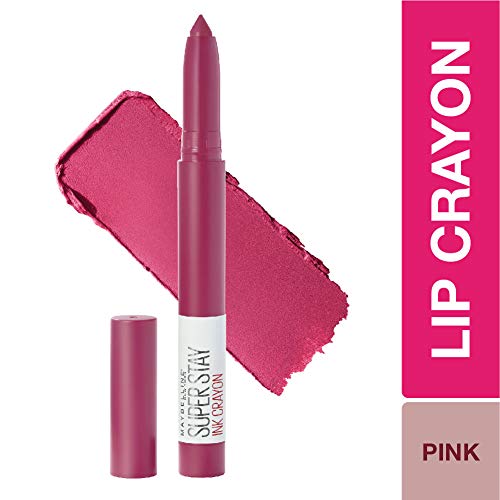 Image of Maybelline New York Super Stay Crayon Matte Lipstick, 35 Treat Yourself 1.2 And New York Super Stay Crayon Matte Lipstick, 15 Lead The Way, 1.2G