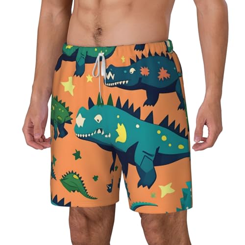 Bañador de hombre con estampado de dinosaurio ligero y transpirable 2