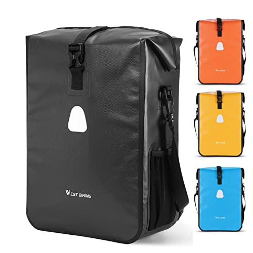 G-raphy Bolsa Alforja para MTB Bicicleta, Impermeable Mochila de Transporte 3 en 1 Mochila de Ciclismo/Bolsa/Bolsa de Hombro para los Transportes, Viajes, Tour de Bici