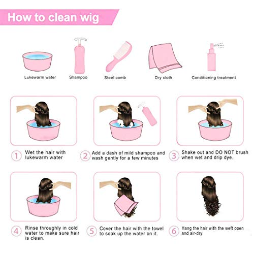 Image of Swiking Long Pink Ombre Curly Wave Womens Wig Natural Hair Wigs Heat Resistant Synthetic Daily Halloween Cosplay Full Wigs for Women Girls