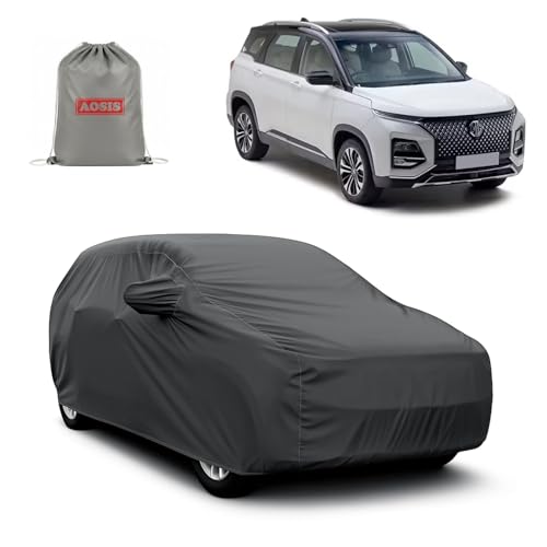 Image of AOSIS 'Waterproof' Car Cover Compatible with MG Hactor /Plus /Black Storm /Snowstorm 300 GSM Uly Coated Thick Fabric 4X4, Adjustable Belt Buckle, Elastic Grip