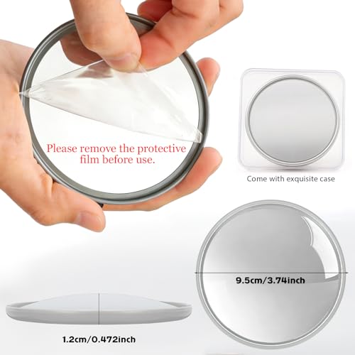 BIWINK Handheld Selfie Convex Mirror - No Need Selfie Stick, Travel Must Have Photography Viewfinder, Gift for Photographer, Portable & Shatter-Resistant, Suitable for Solo/Multi-Person Selfie(3.74in) — view 2