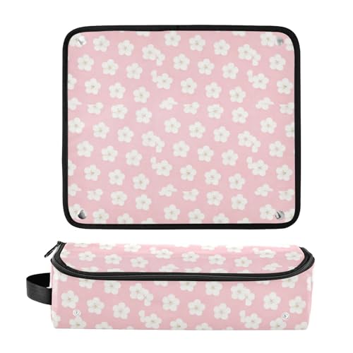 Estuche de Viaje 2-en-1 para Plancha y Rizador con Tapete Resistente al Calor y Organizador Impermeable con Cierre y Asa Portátil miniatura 3