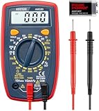 AstroAI Digital Multimeter voltmeter strommessgerät Tester Messung von AC/DC Spannung, DC Strom, Widerstand, Diode, Kontinuität Messinstrument mit großes LCD-Anzeige und Hintergrundbeleuchtung,Blau