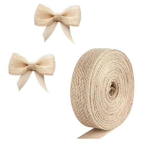 SHENLONG Natural Jute Burlap Ribbon Roll Cover