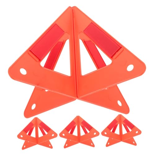 POPETPOP 4 Piezas Kit de Seguridad Vial Triángulos Reflectantes de Advertencia para Coche Homologados para Emergencias Carretera y Averías