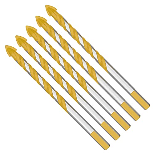 5 x SabreCut SCTBB6 6mm x 100mm Multi-Material Tile Drill Bits Set for Ceramic Porcelain Granite Marble with Durable Storage Box