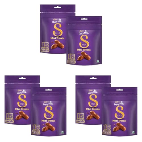 Image of Cadbury Dairy Milk Silk Mini Treats Chocolate Bar, 135 g (Pack of 6)