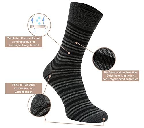 Herrensocken Paolo Renzo Business-Socken gemustert im 5er Pack