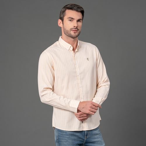 Image of Red Tape Striped Regular Fit Shirt For Men | Comfortable & Stylish