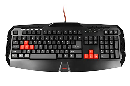 Mars Gaming MK1US, Tastiera a Membrana per PC, Anti-ghosting, USB, layout US