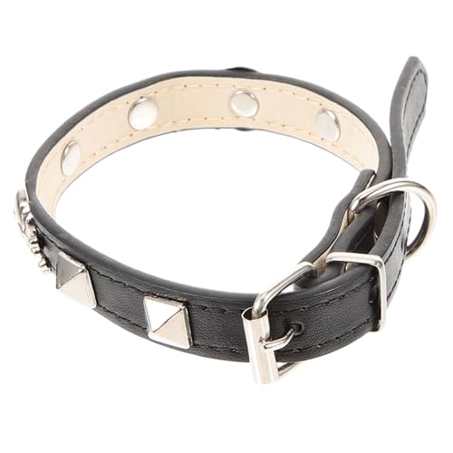 GANAZONO Collar para Perros Ajustable con Diseño de Estilo Punk Decorativo para Halloween Accesorio para Mascotas Pequeñas y Medianas Fiestas y Celebraciones