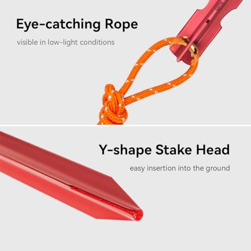 Keovoker 7-inch Tri-Beam Aluminum Stakes