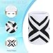 PATIKIL Sports Wristband Sweatbands for Men Women, 2 Pcs Breathable Tennis Wrist Bands Absorbent Sweat Band for Basketball Football Baseball Running Gym, White/Black