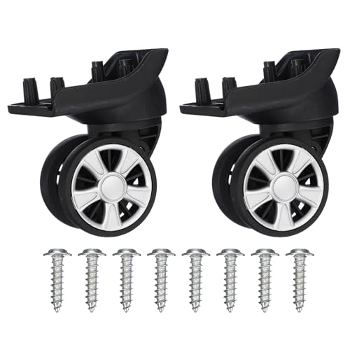 Roues de rechange pour valise roulette pivotante gauche droite noire PATIKIL