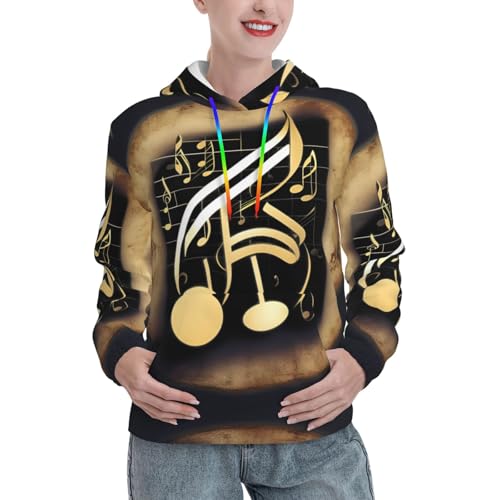 Sweat à capuche musique femme pull graphique ajusté doux avec poche
