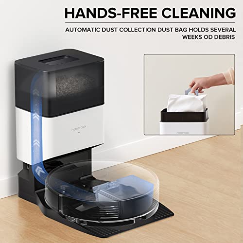 Roborock Q7 Max+ Aspirateur Robot Laveur 4200 Pa avec Station de Vidange Automatique 2,5 L Robot Aspirateur à Navigation Lidar Cartographie WiFi/Alexa/APP, Mise à Niveau du S5 Max (Blanc) - Image 3