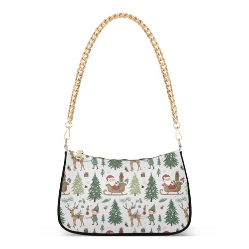 Sac de Noël gris clair à chaîne : le cadeau idéal pour femme
