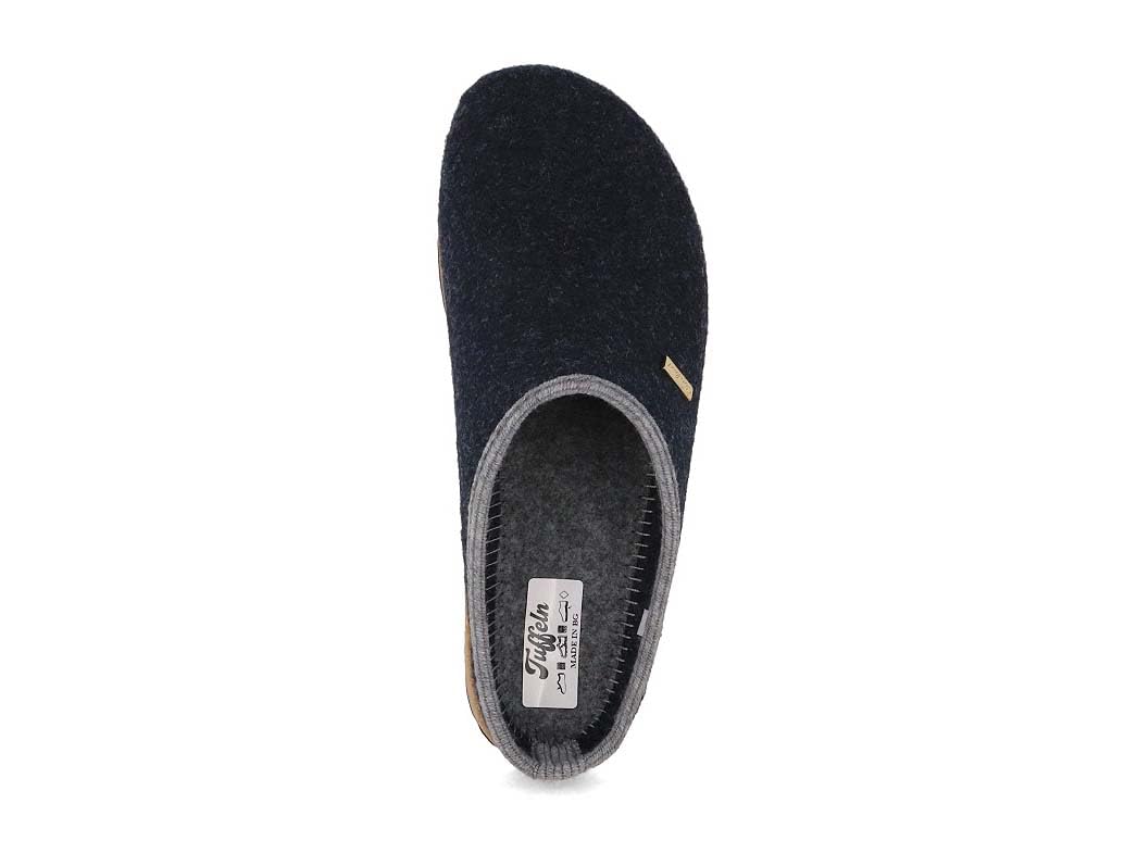 Herren Hausschuhe Komfort mit Kork-Fußbett Filz-Pantoffeln Clogs vegan