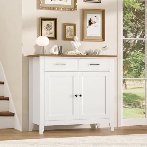 WoodArrow Sideboard Cabinet – 91x82.3x40 cm | Chest Drawers for