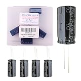 4700uF 25V 16x31.5mm Rubycon Electrolytic Capacitor Low Impedance 0.019Ω Load Life 10000 hrs at 105°C 0.98x1.24in MFD Radial Lead Aluminum Capacitors (5 Packs)