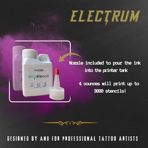 electrum eco stencils ink for epson eco tank printers methyl violet-based stencil ink creates flawless stencils that last up to 1 hour premium tattoo stencil ink proudly made in the usa 4 ounces