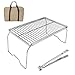 Produktbild Welltop Klappgrill Edelstahl Camping Grills Faltbarer Lagerfeuergrill, Tragbarer Campinggrill, Faltbarer Kompakter Edelstahl Holzkohlegrill Für Picknicks, Hinterhöfe, Überleben, 34.5×23×3cm