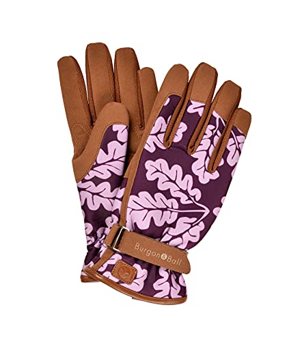 Burgon & Ball Love Oakleaf Damen-Handschuhe, Größe S/M, Gartenarbeit, Hände, GLO/OAKPLUMSM Cover
