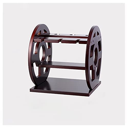 Soporte para vino de madera para 3 botellas y 6 copas miniatura 1