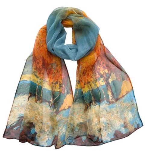 Image of Xyueanlo Scarfs for Women Fashion Scarves Print Pattern Lightweight Sunscreen Scarf Wraps Shawls