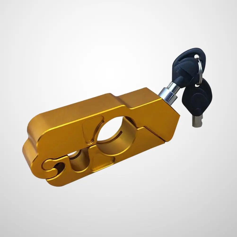 Anti Theft Motocykl Zacisk Koła Blokada kierownicy motocykla ze stopu aluminium Złoty, wytrzymały hamulec antykradzieżowy Motocykl skuter Atv