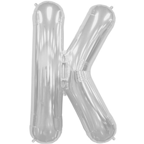 Smart Deko Foil Balloon Letter K Silver 44235 – Balloon – Air Filling – Approx. 40 cm (K)