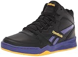 Reebok Boy's BB4500 Court Basketball Shoe, Black/Always Yellow/Bold Purple, 7 Little Kid