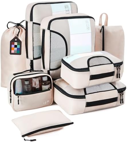 Veken 8 Set Packing Cubes for Suitcases,... Veken 8 Set Packing Cubes for Suitcases,...