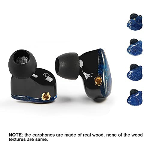Image of in Ear Monitor Headphones, HiFi Stereo IEM Earphones, Dynamic Dual Driver Wired Earbuds with Detachable Cable, Noise Canceling Headset for Singers Musicians Drummers Audiophile (Blue, No Mic)