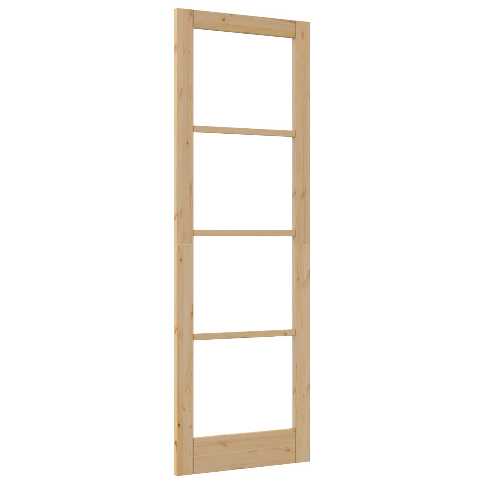 vidaXL Interior Tür ORKDAL Braun 78 x 232 cm, Stylische, minimalistische Zimmertür – perfekt für Wohnzimmer, moderne Küchen, elegantes Kiefernholz oder Glasplatte