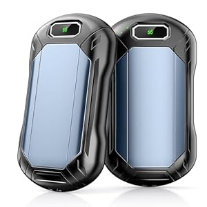 8000mAh Hand Warmers Rechargeable 2 Pack, Electric Portable Pocket Heater, Dual-Sided Safe Heating, Reusable Hand Warmer for Outdoor, Hunting, Golf, Camping, Winter Gifts for Women Men