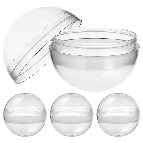 PRETYZOOM Lot de 100 Boules Transparentes en Plastique 1.26 Pouces Capsules Torsadées Remplissables pour Distributeurs Automatiques Gumball Bricolage Fête Cadeaux