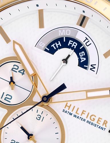 Image of Tommy Hilfiger Quartz Multifunction White Dial Silicone Strap Watch for Men-NETH1791353