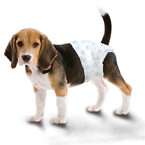 Image of Four Paws Wee-Wee Super Absorbent Disposable Adjustable Dog Potty Training Diapers, Leak-Proof Protection for Dogs, Size Medium, 15 inch - 18 inch Waist, 36 Count (Pack of 8)