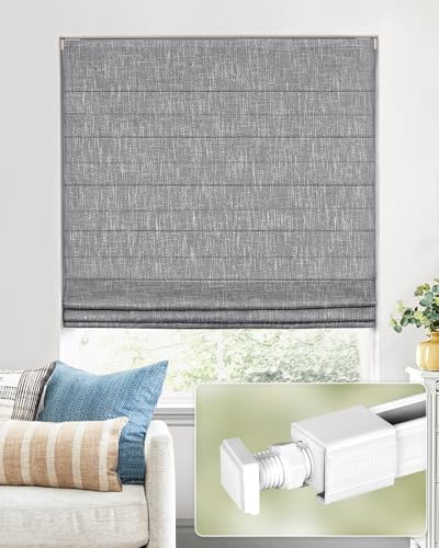UNISHADES No Tools No Drill Cordless Roman Shades for Indoor