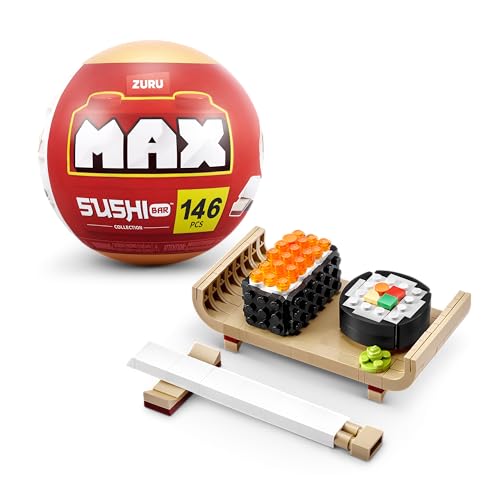 Max Build More-MAX Premium Bar Collection de ZURU, Bloques de construcción para Adolescentes, Adultos y coleccionistas (Sushi Set) 83199D
