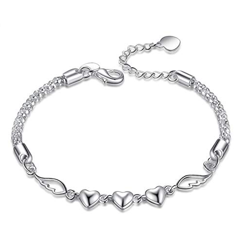 BOduShang Pulsera Plata Mujer Pulseras De Plata Mujer Pulseras Baratas para Mujer Pulsera de Amor DaWanda Joyas y bisutería joyería Chica Adolescente Regalos Cover