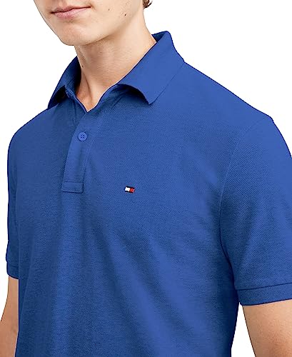 Image of Tommy Hilfiger Mens Short Sleeve Cotton Pique Polo Shirt in Regular Fit