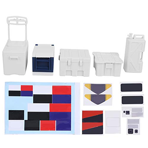RC Car Aufbewahrungsbox 5PCS 1:10 Spielzeug Aufbewahrungsbox für Spielzeug für Simulierte Autos Dekoration Zubehör(Weiß)